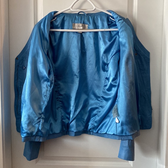 Blue Leather Jacket - Picture 3 of 6